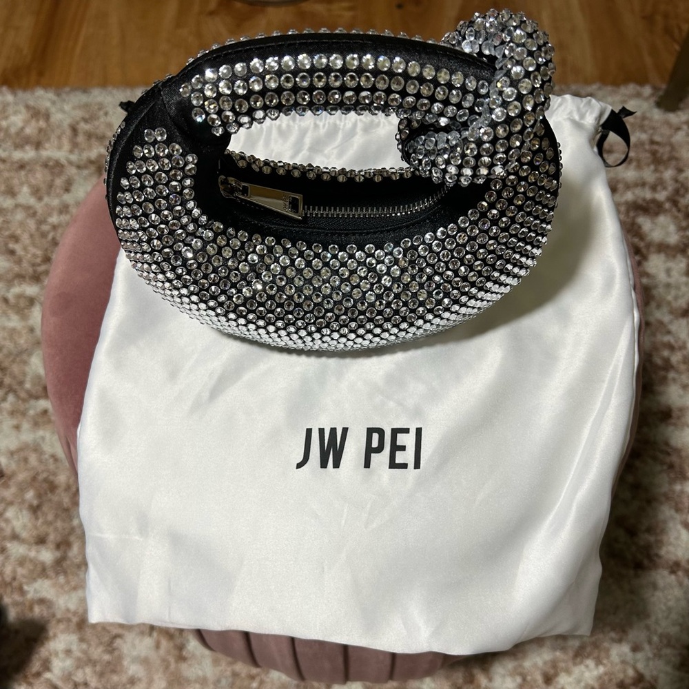 JW Pei - ABACUS ARTIFICIAL CRYSTAL MINI TOP HANDLE BAG - BLACK